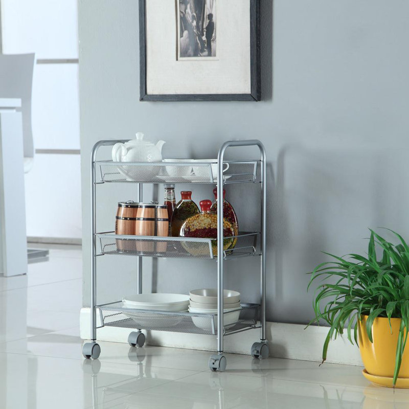 Winado Shelving Rack 3 Tier Rolling Kitchen Pantry Storage Utility Cart